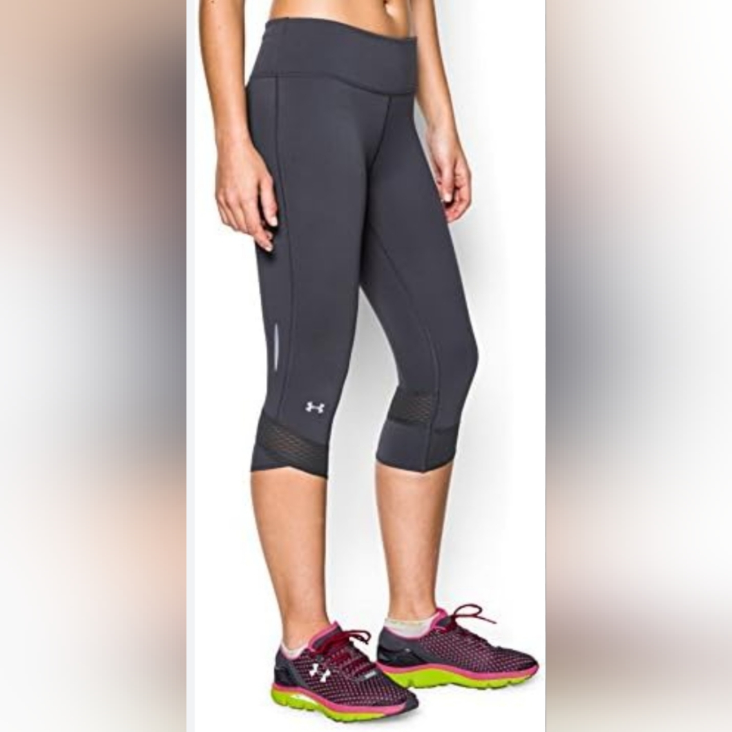 (S)Under Armourfly By Charcoal Greycapri Leggings